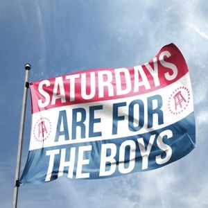 Saturday's are for the boys flag